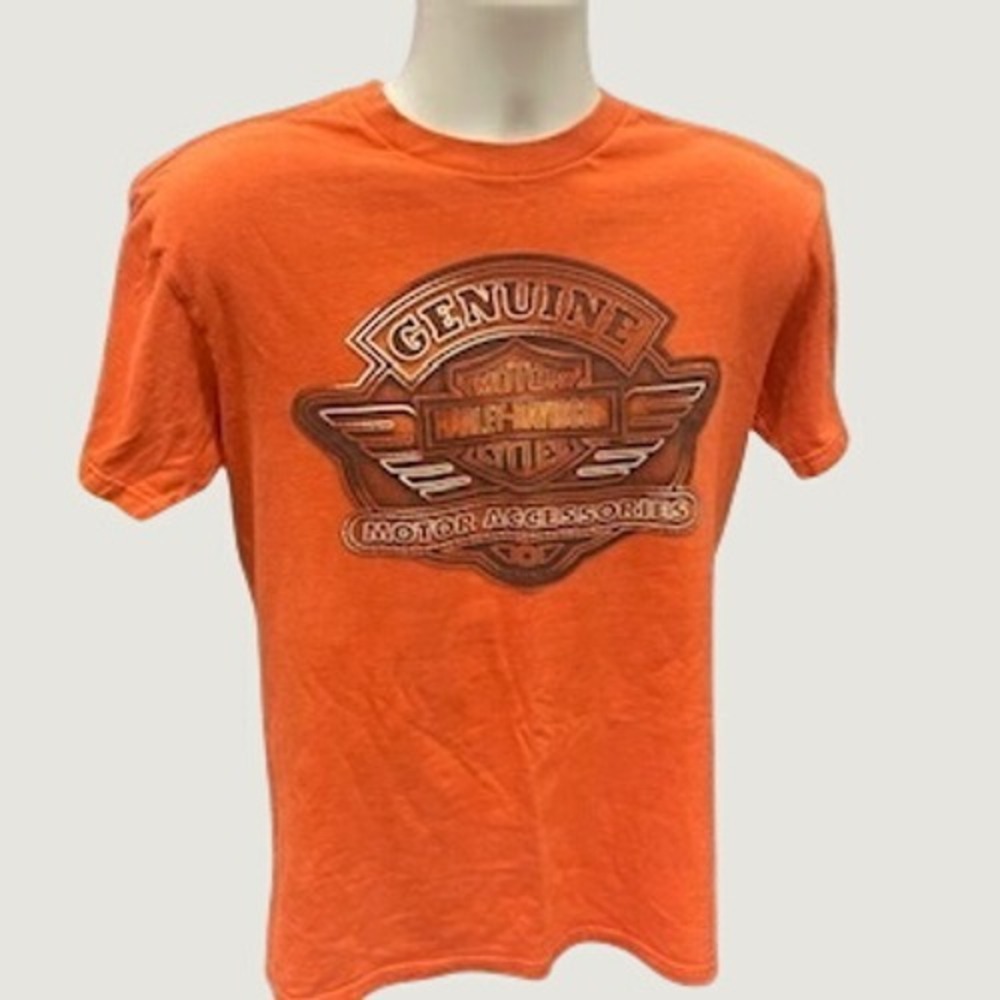 Harley-Davidson Mens Six Bends Fort Myers Florida Eagle Graphic T-Shirt‎ Orange